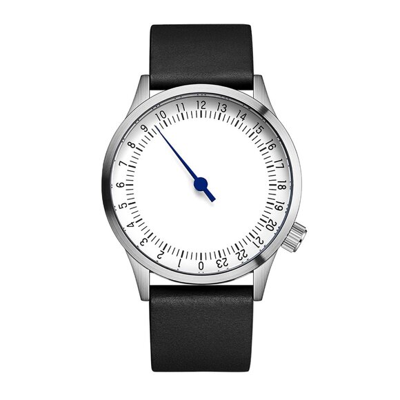 Swiss Movement 24 Hour Watch with Italian Leather Strap